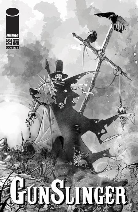 GUNSLINGER SPAWN #55 CVR B IG GUARA B&W VAR