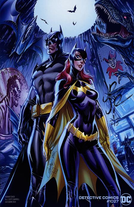 DF DETECTIVE COMICS #1027 J SCOTT CAMPBELL VARIANT SIGNED BY JOHN ROMITA JR
