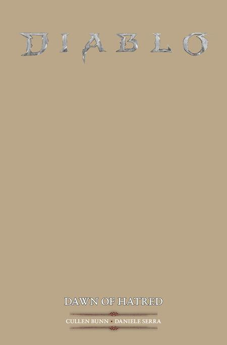 DIABLO DAWN OF HATRED #1 (OF 4) CVR E BLANK SKETCH VAR (MR)