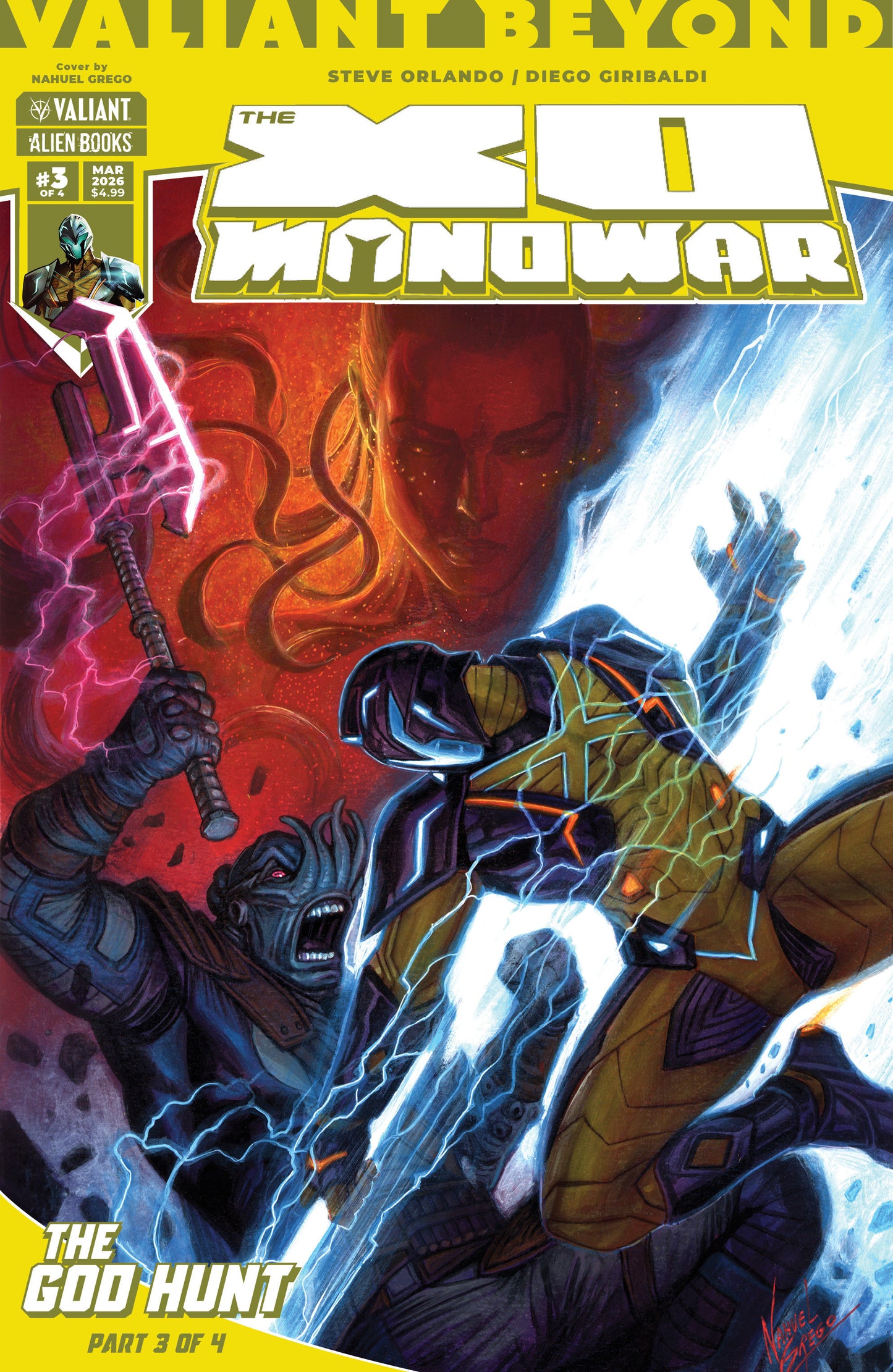 Valiant Beyond: The X-O Manowar #7--The God Hunt #3 Cover A (Grego)
