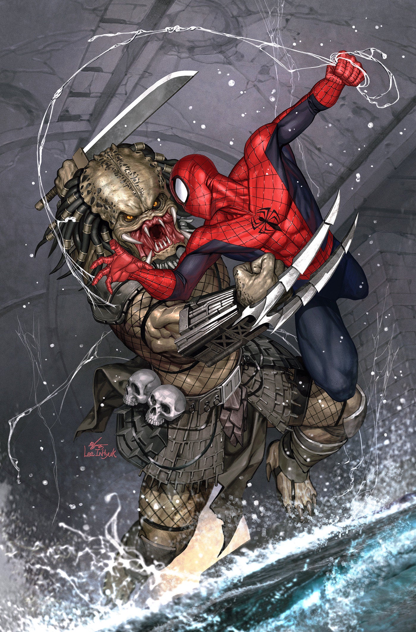 PREDATOR KILLS THE MARVEL UNIVERSE #1 INHYUK LEE RATIO VIRGIN 2ND PRINTING VARIANT
