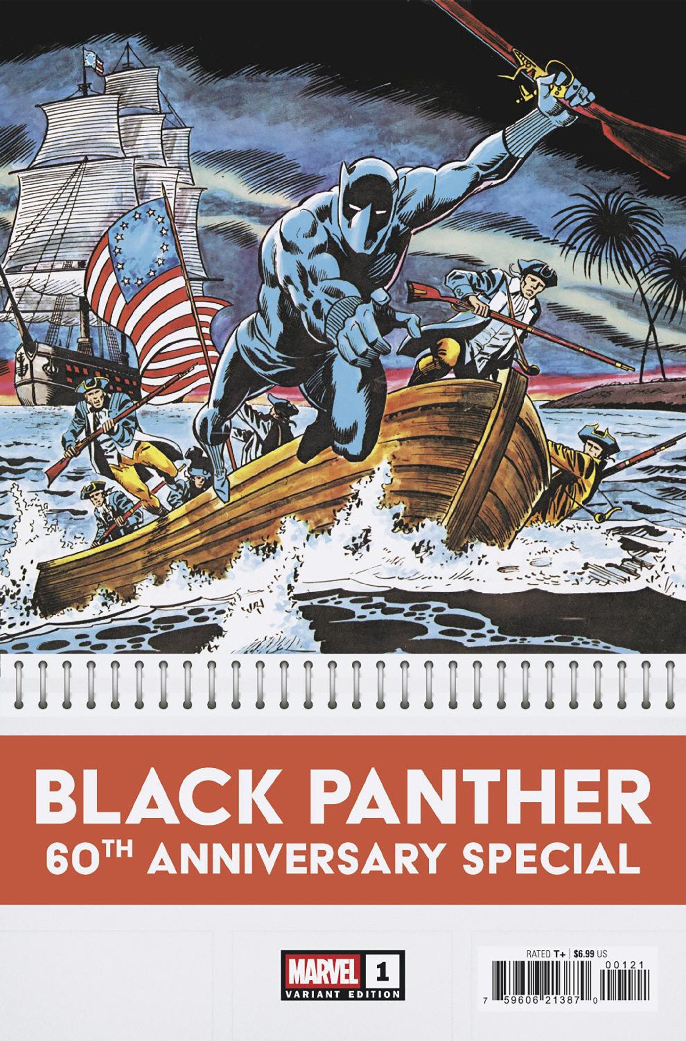 BLACK PANTHER 60TH ANNIVERSARY SPECIAL #1 BOB BROWN BICENTENNIAL CALENDAR HIDDEN GEM VARIANT