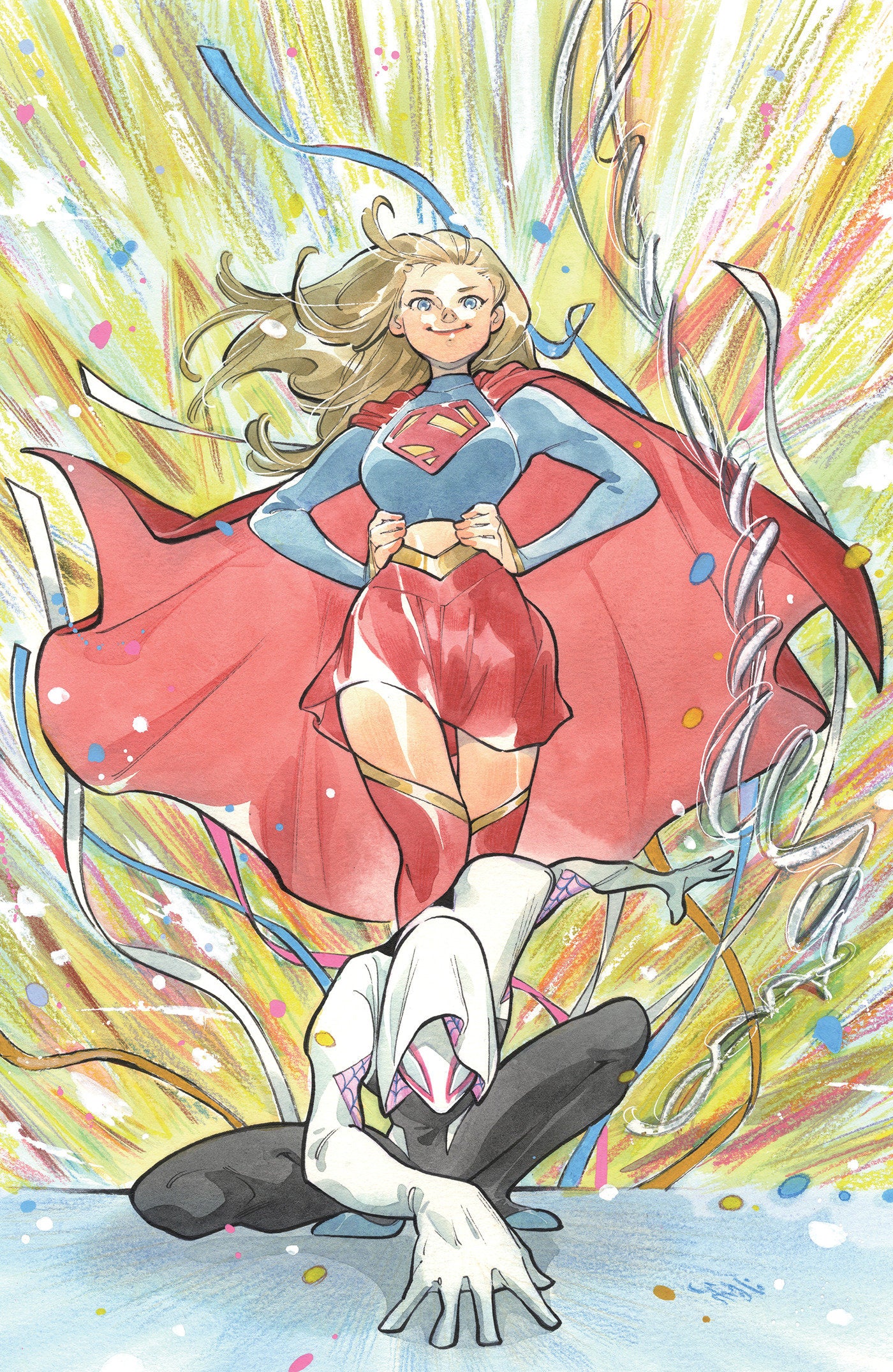 MARVEL/DC: SPIDER-MAN/SUPERMAN #1 PEACH MOMOKO RATIO VIRGIN 2ND PRINTING VARIANT