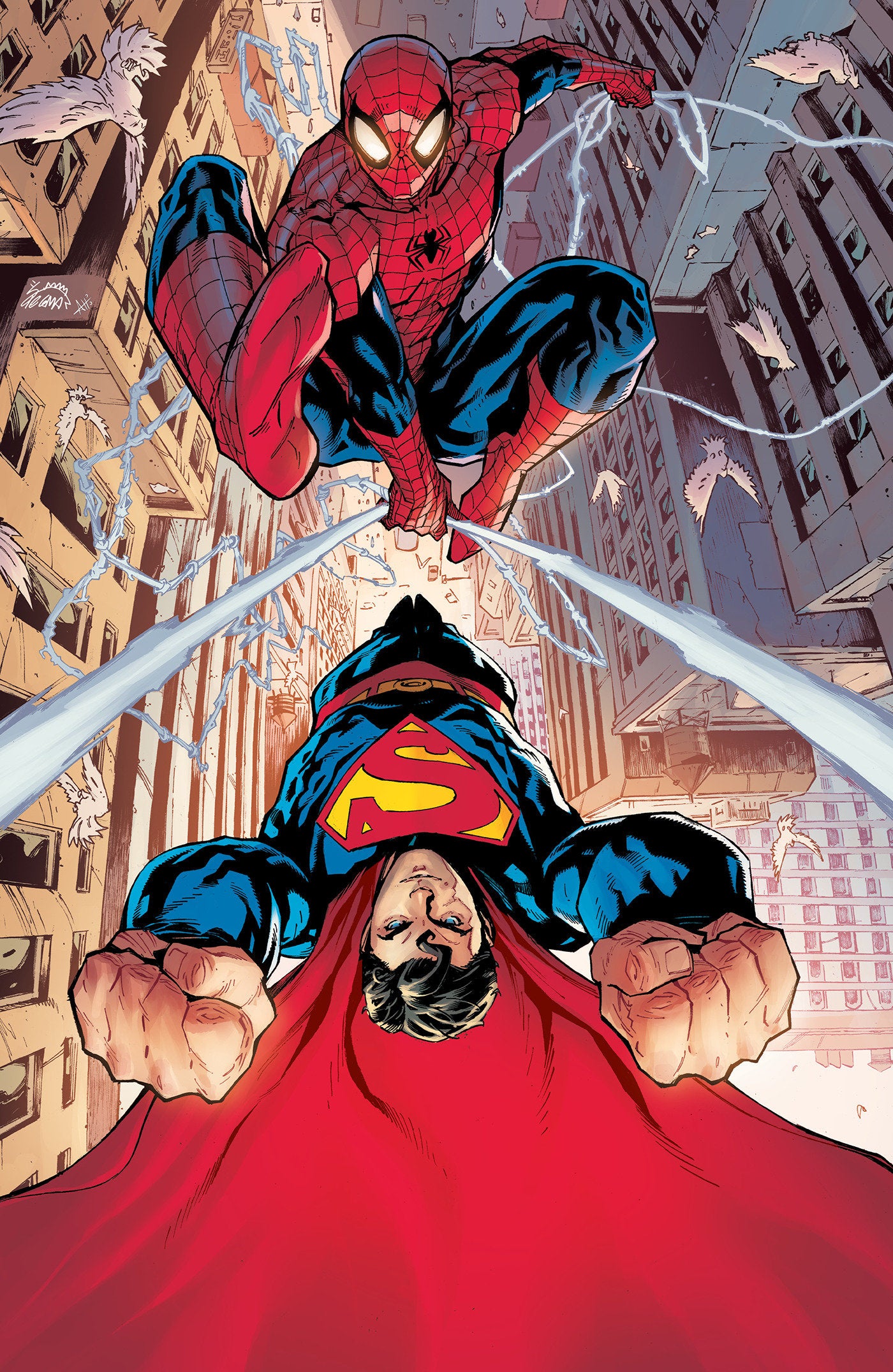 MARVEL/DC: SPIDER-MAN/SUPERMAN #1 RYAN STEGMAN RATIO VIRGIN 2ND PRINTING VARIANT