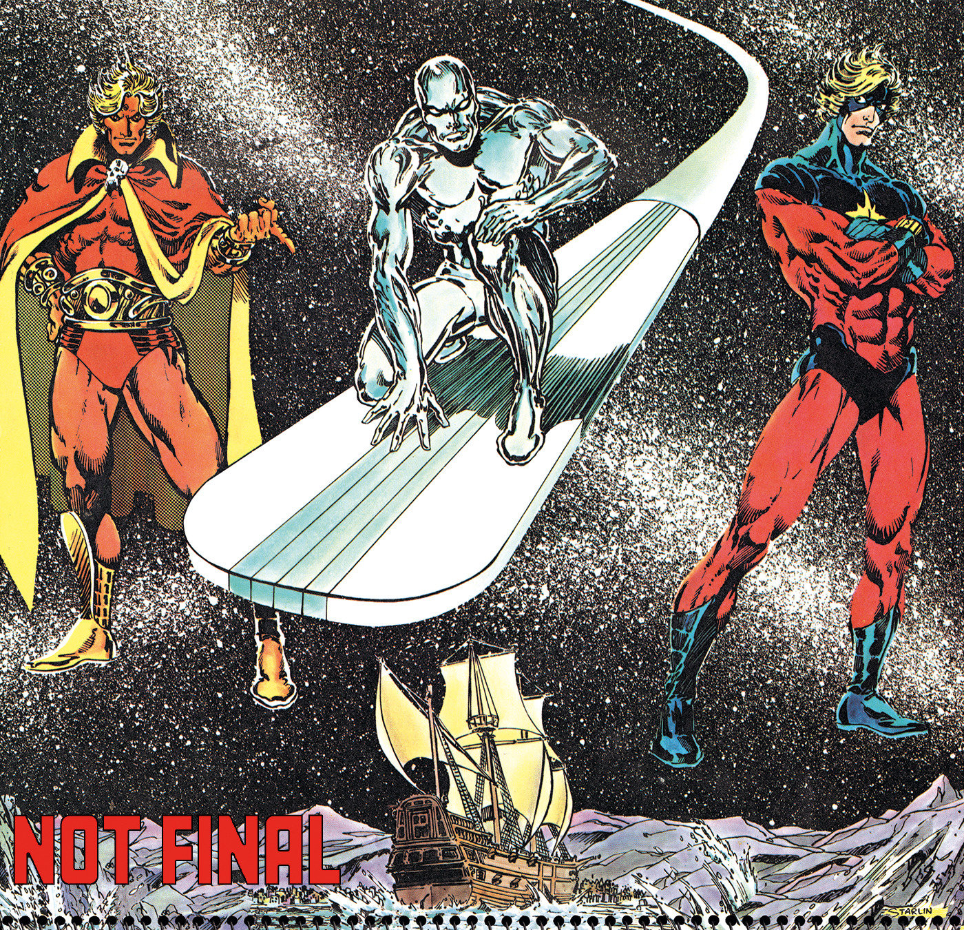 CAPTAIN MARVEL: DARK PAST #1 JIM STARLIN BICENTENNIAL CALENDAR HIDDEN GEM VARIANT