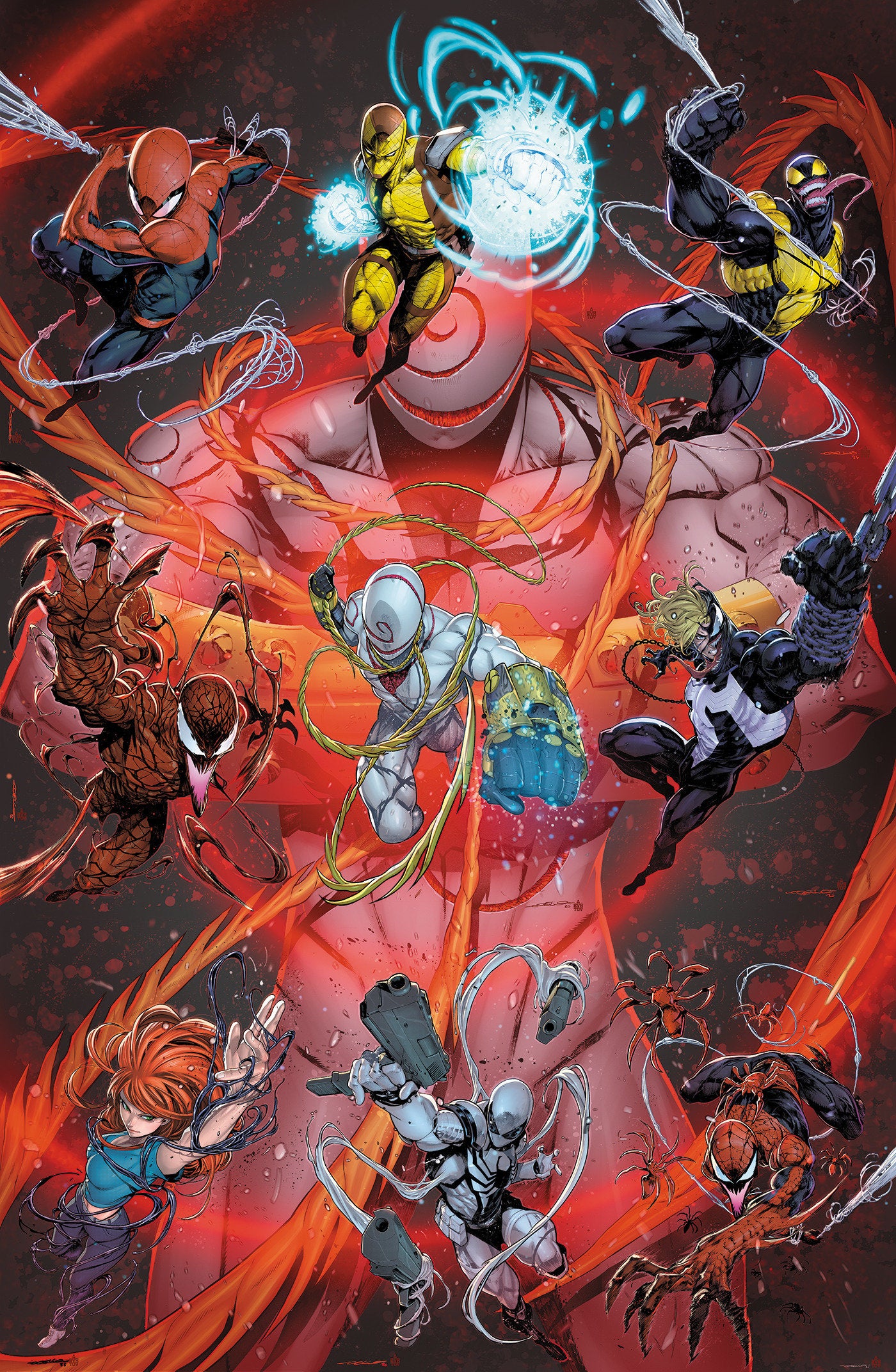 AMAZING SPIDER-MAN/VENOM: DEATH SPIRAL - BODY COUNT #1 IBAN COELLO COMPLETE DEATH SPIRAL VIRGIN VARIANT [DS]