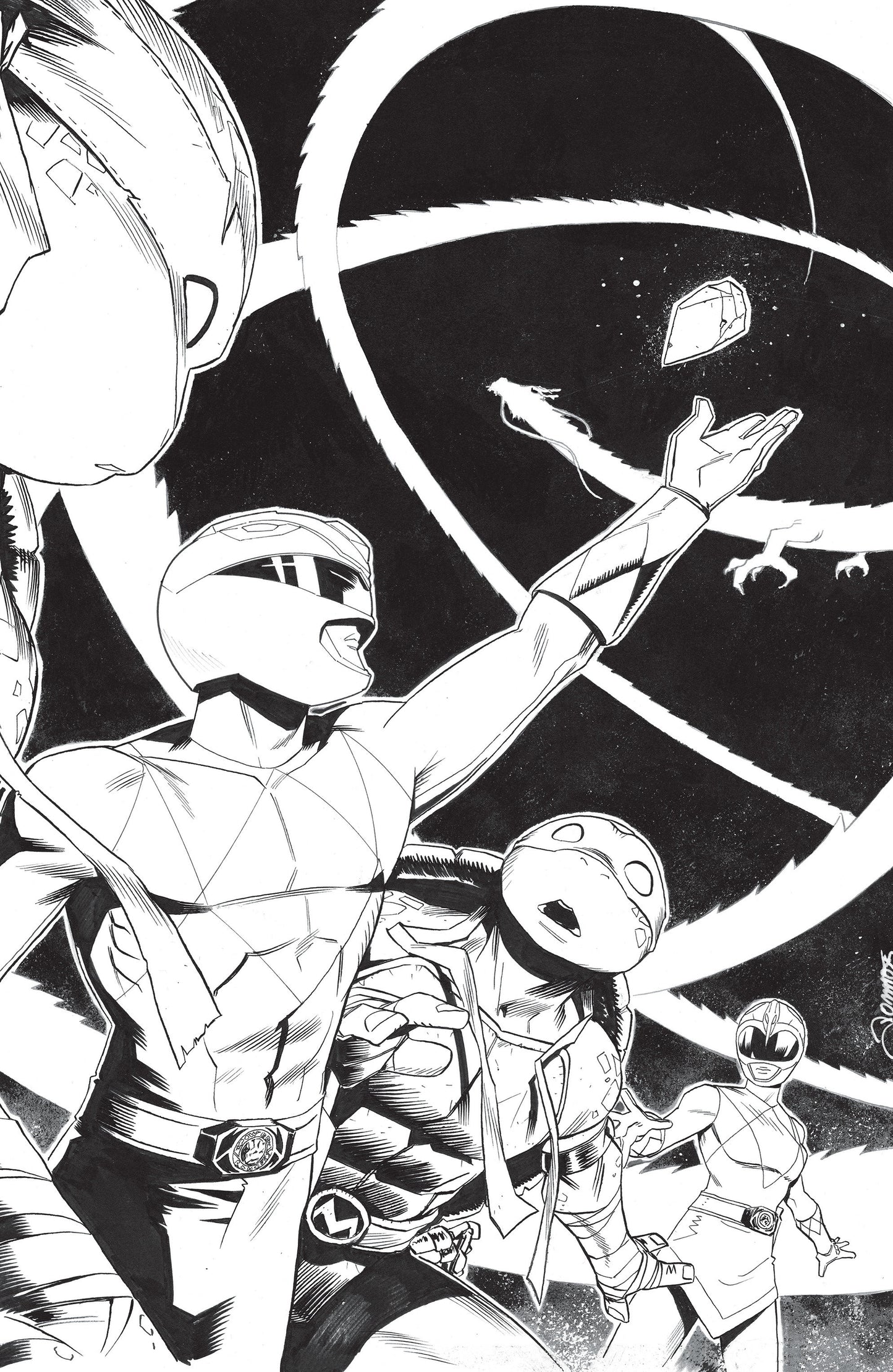 Mighty Morphin Power Rangers/Teenage Mutant Ninja Turtles III #4 E 1:10 INCV (Full Art, Zonno)