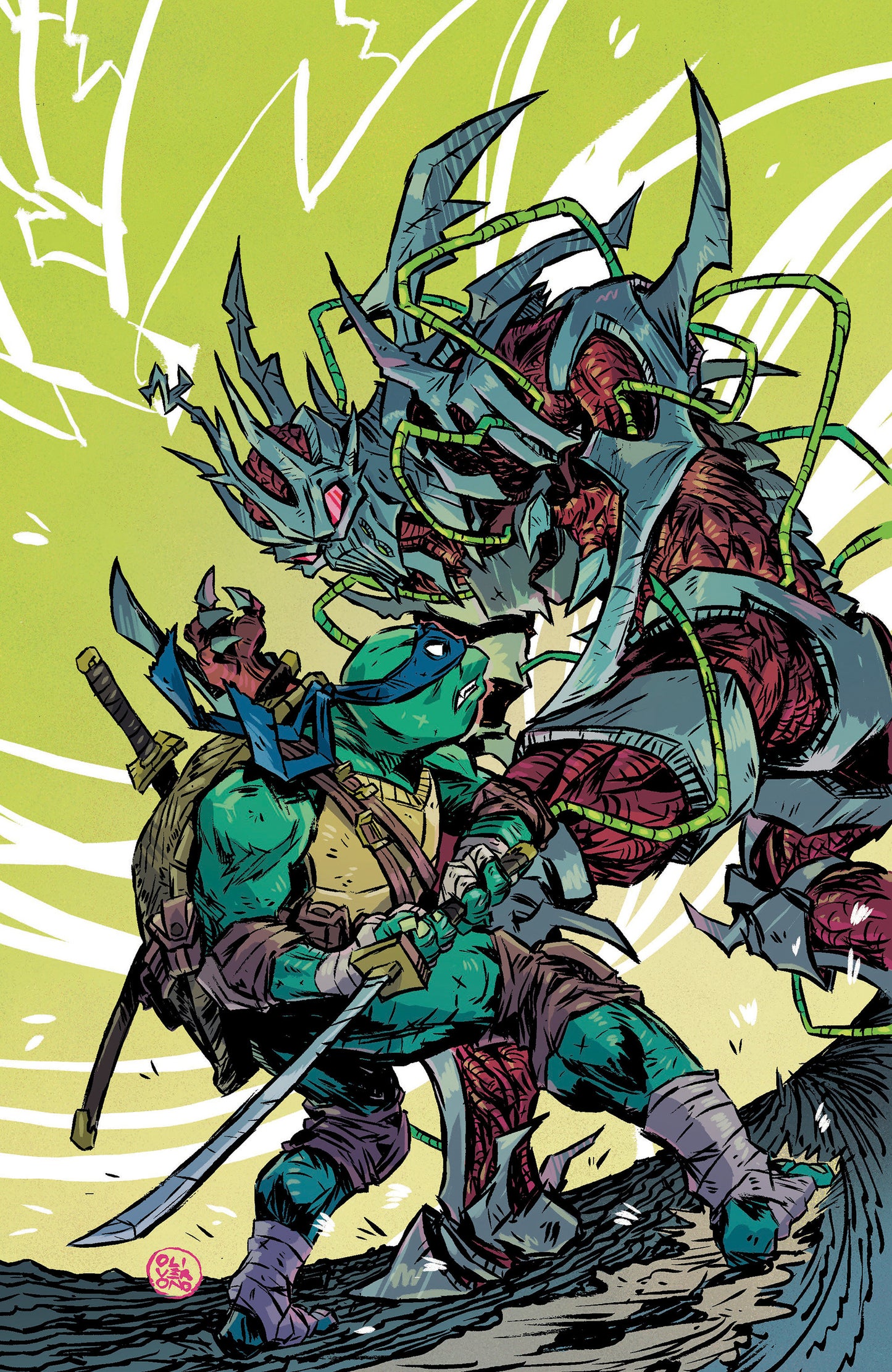 Mighty Morphin Power Rangers/Teenage Mutant Ninja Turtles III #5 D 1:5 INCV (Full Art, Ono)