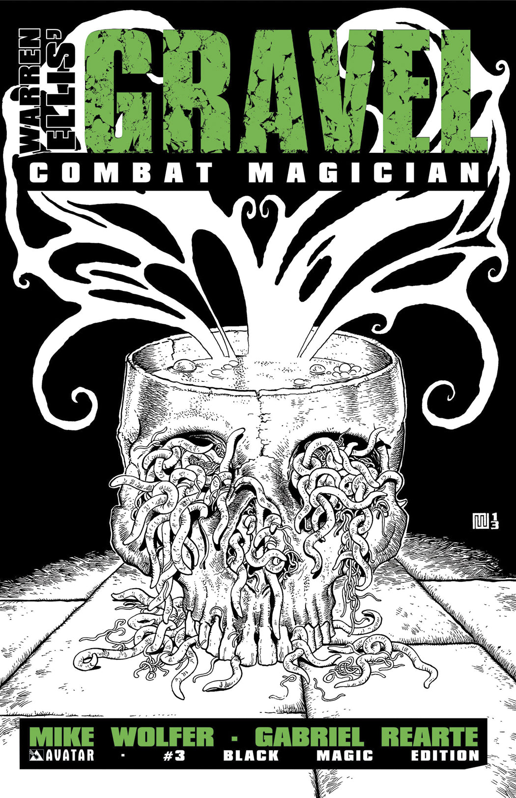 GRAVEL COMBAT MAGICIAN #3 BLACK MAGIC RETAILER ORDER INCV (N