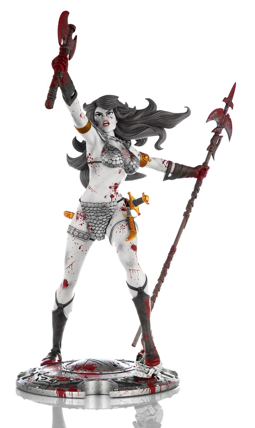 RED SONJA 45TH ANNIVERSARY STATUE B&W BERZERKER PROOF (C: 0-