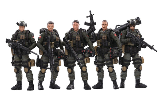 JOY TOY PLA ARMY ANTI-TERRORISM UNIT 1/18 FIGURE 5PK (NET) (
