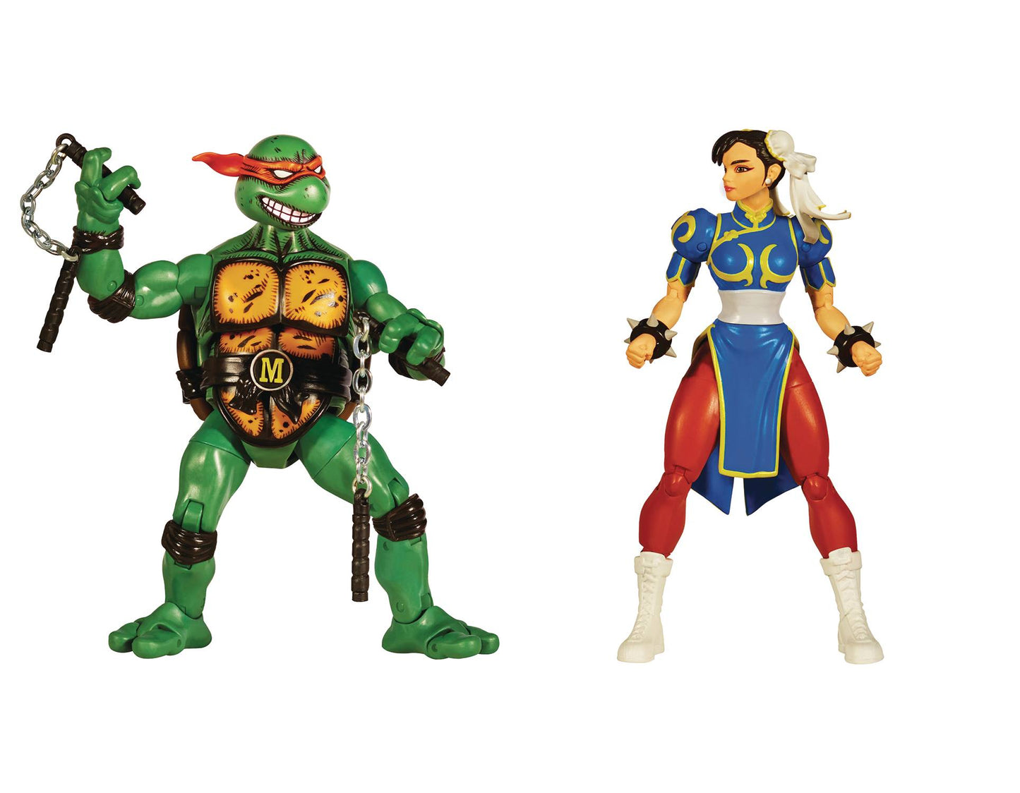 TMNT VS STREET FIGHTER MICHELANGELO VS CHUN-LI 2PK AF (NET)