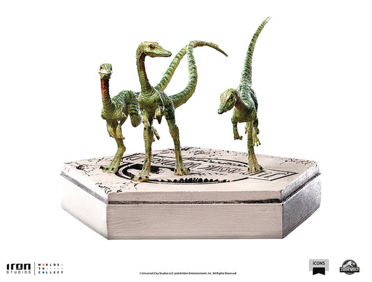 JURASSIC WORLD COMPSOGNATHUS ICONS STATUE (NET) (C: 1-1-2)