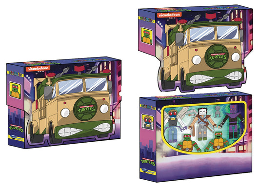 TMNT MINIMATES PARTY WAGON DLX BOX SET (O/A) (C: 1-1-2)