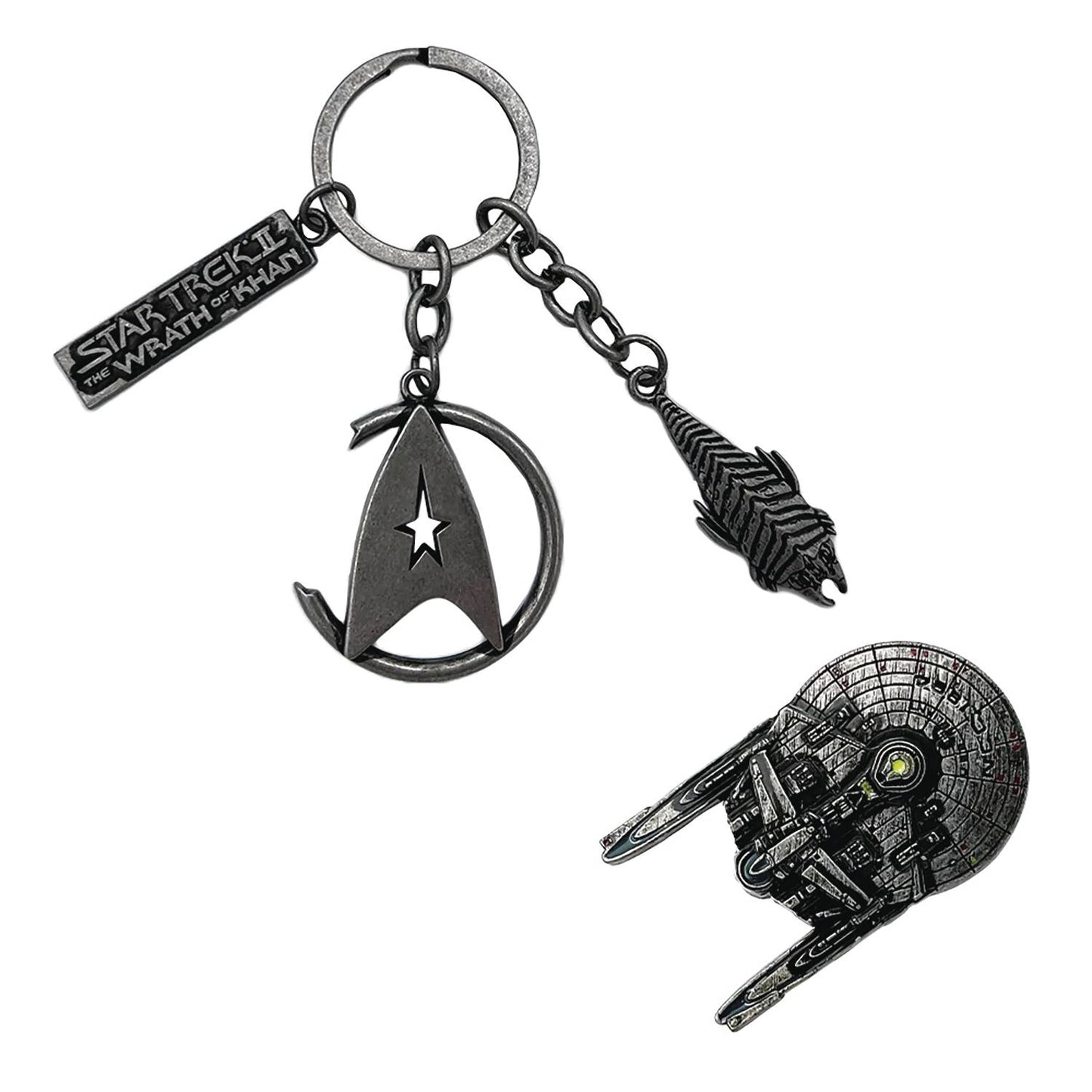 STAR TREK II WRATH OF KHAN CHS KEYCHAIN & PIN SET (C: 1-1-2)