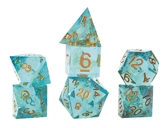 RPG DICE  7 SHARP AQUA FAIRY (C: 1-1-2)