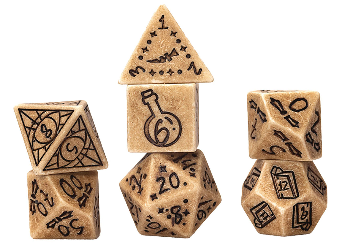 RPG DICE  7 ILLUSORY STONE SANDSTONE (C: 1-1-2)