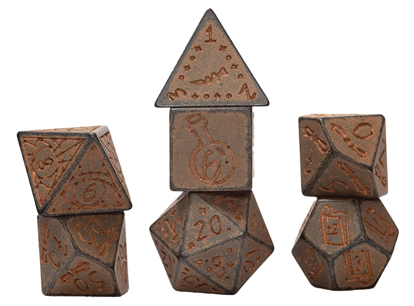 RPG DICE  7 ILLUSORY STONE GRANITE (C: 1-1-2)