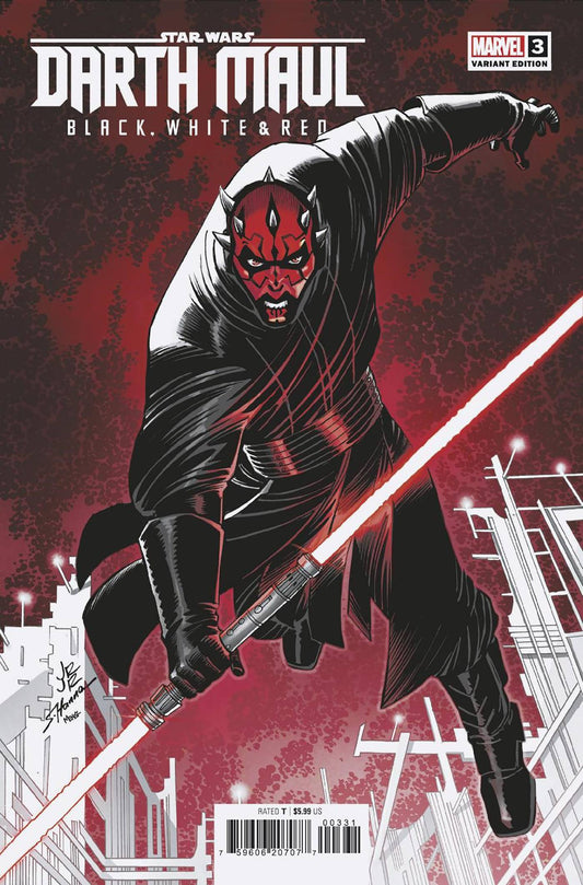 STAR WARS DARTH MAUL BW RED #3 JOHN ROMITA JR VAR