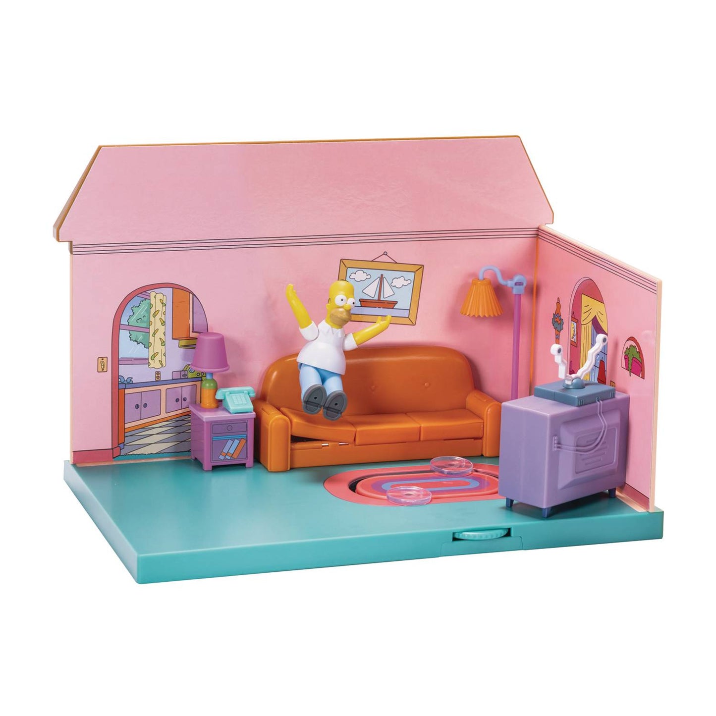 SIMPSONS LIVING ROOM DIORAMA PLAYSET (NET) (C: 1-1-2)