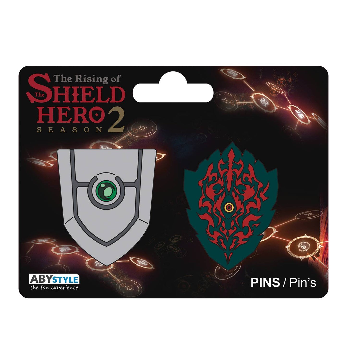 SHIELD HERO SMALL SHIELD & CURSE SHIELD 2PC PIN PACK (C: 1-1