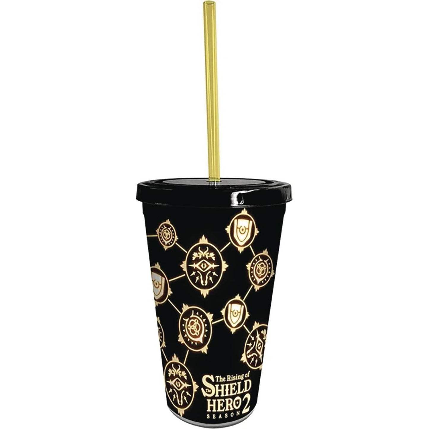 SHIELD HERO 16OZ PLASTIC TUMBLER W/STRAW (C: 1-1-2)