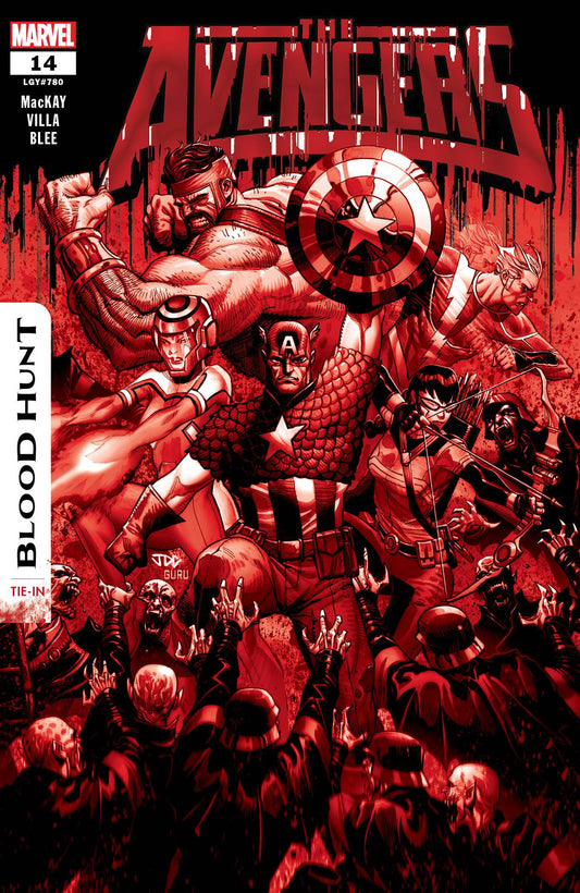 AVENGERS #14 2ND PTG JOSHUA CASSARA BLOOD SPLATTER VAR