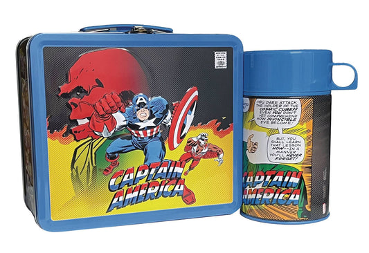 TIN TITANS CAPTAIN AMERICA CLASSIC PX LUNCH BOX W/BEV (C: 1-