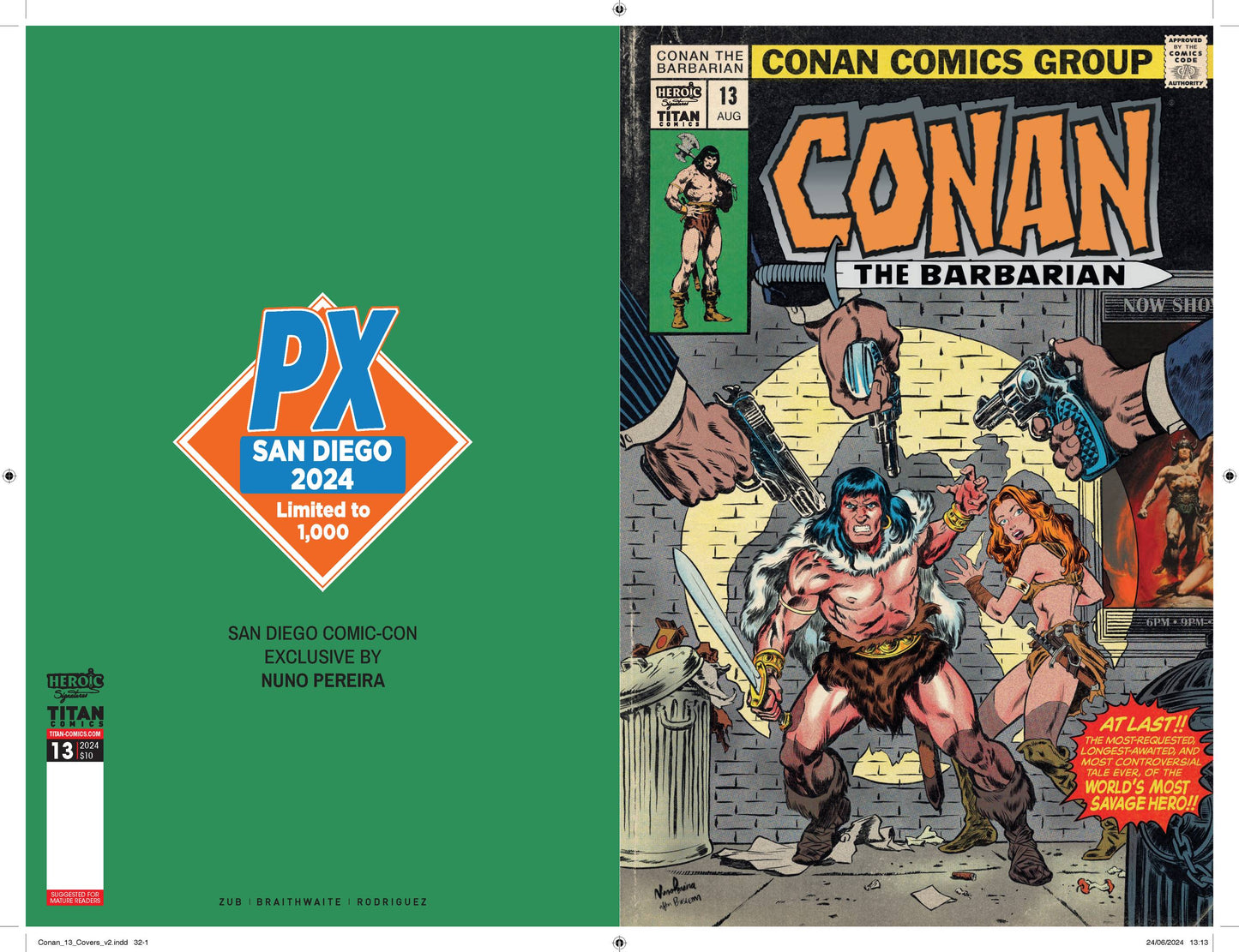 SDCC 2024 CONAN BARBARIAN #13 PX VAR (NET) (MR)