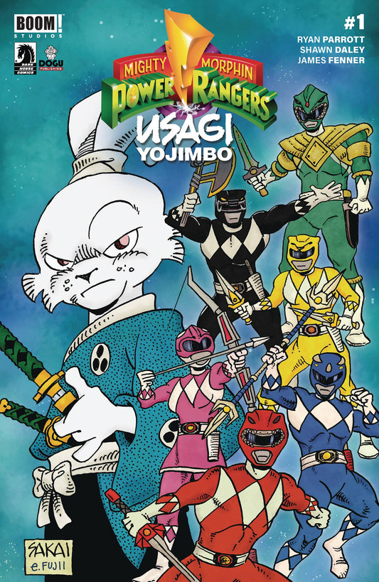 MIGHTY MORPHIN POWER RANGERS USAGI YOJIMBO #1 CVR B SAKAI (C