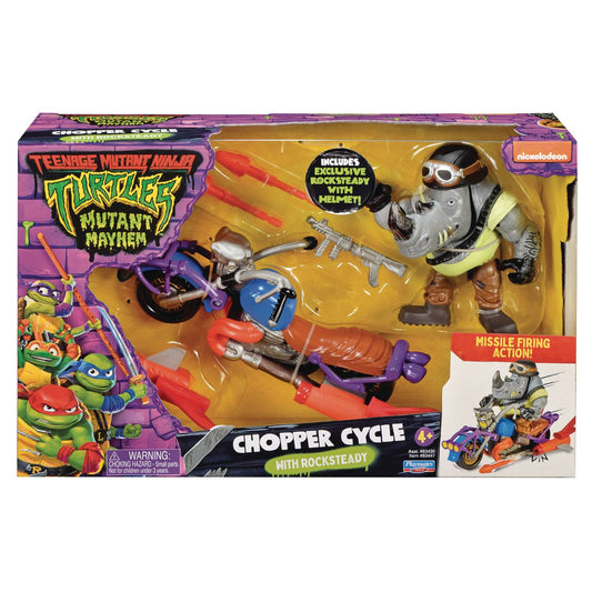 TMNT MOVIE CHOPPER CYCLE WITH ROCKSTEADY (NET) (C: 1-1-2)