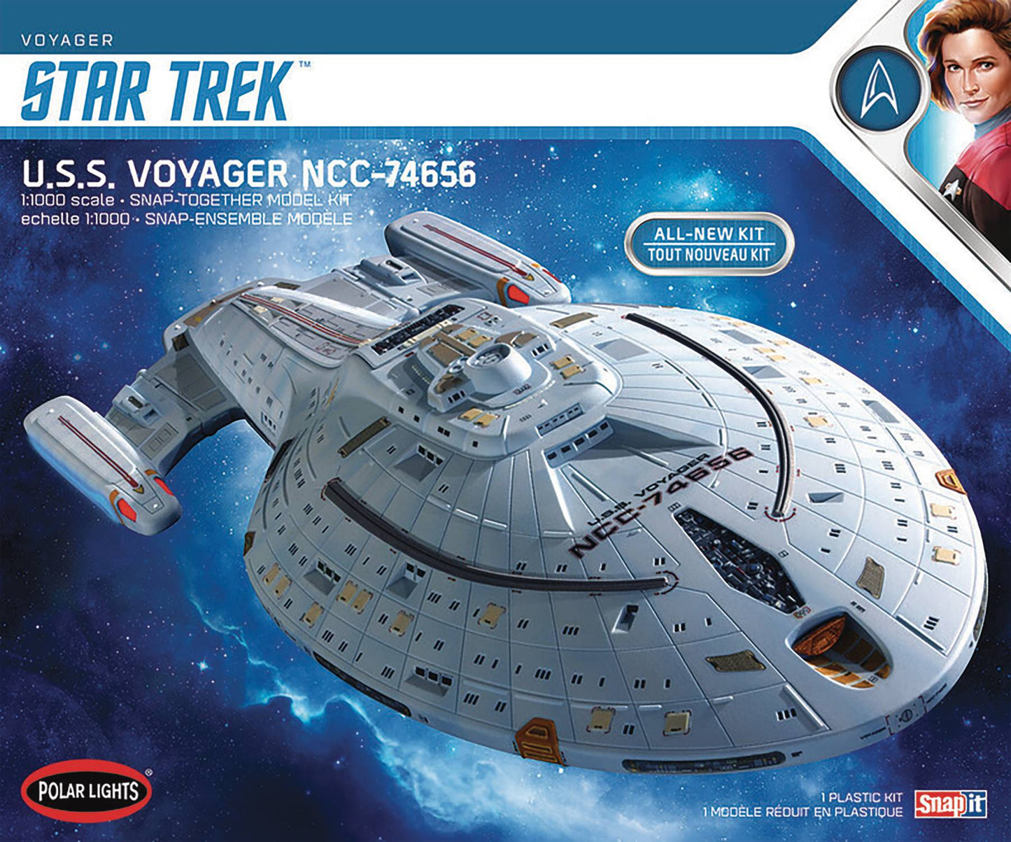 STAR TREK USS VOYAGER SNAP 1/1000 SCALE MODEL KIT (NET) (C: