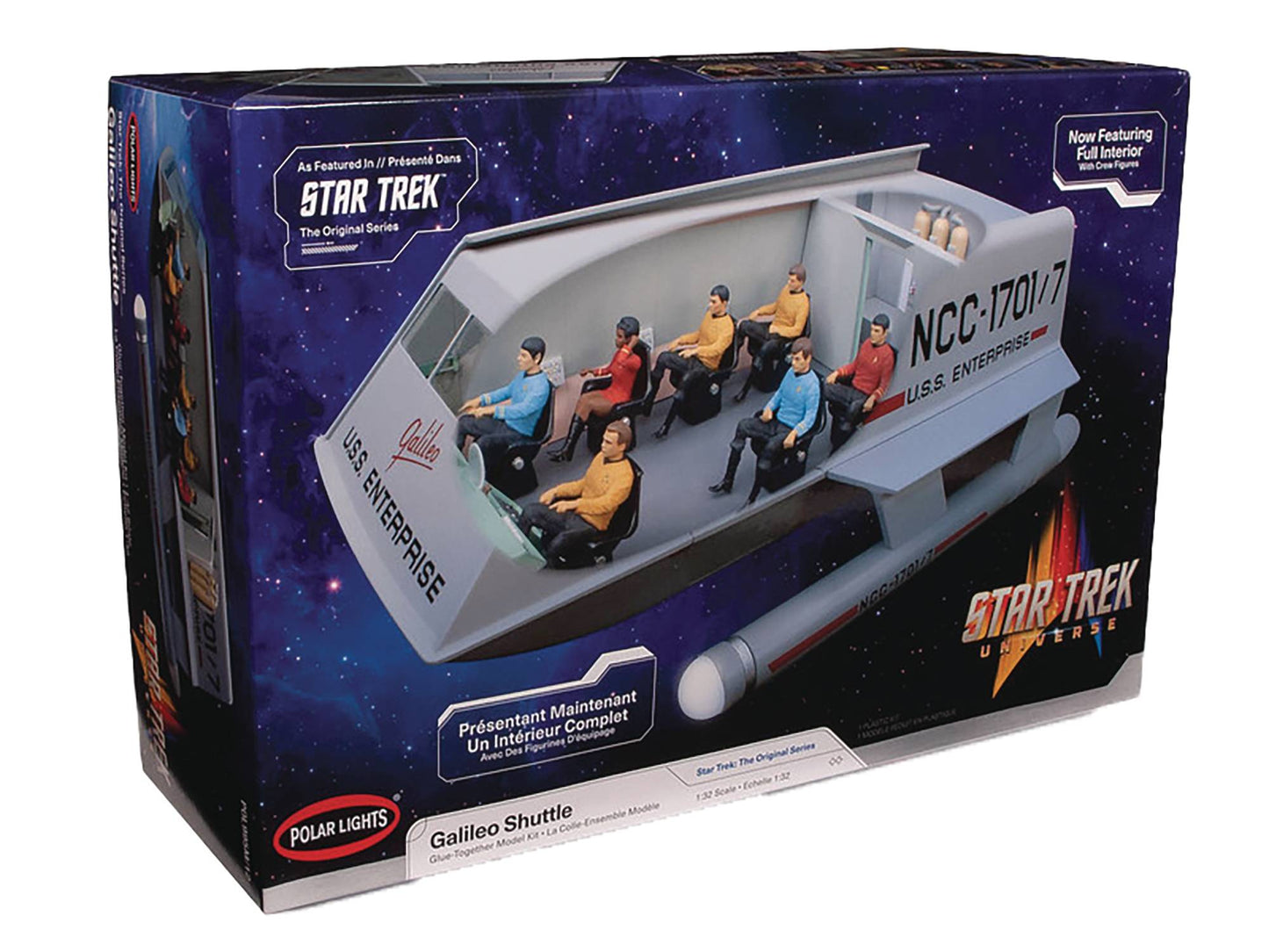 ST TOS GALILEO SHUTTLE W/INTERIOR 2T 1/32 SCALE MODEL KIT (N