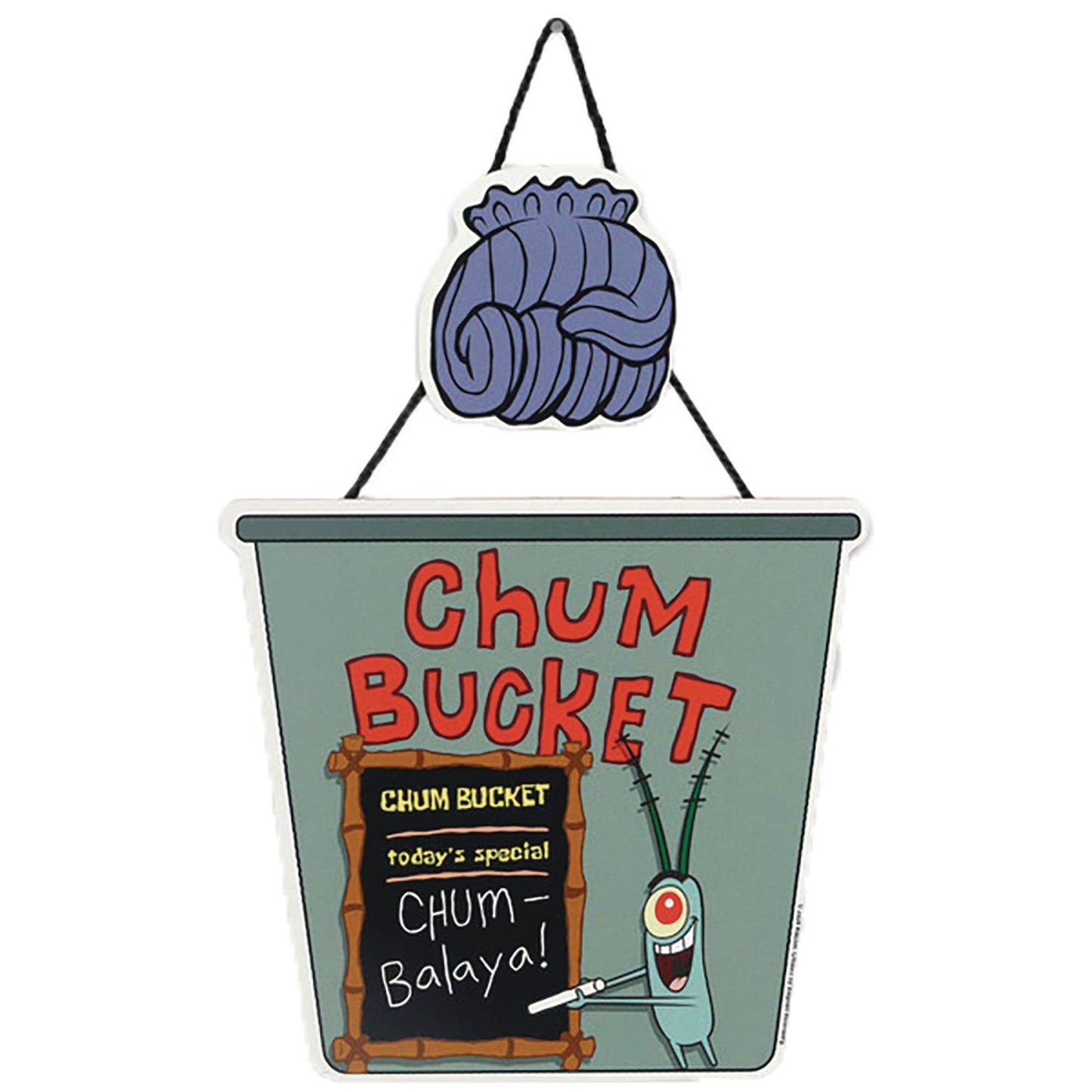 SPONGEBOB CHUM BUCKET 10X13 HANGING WOOD SIGN (NET) (C: 1-1-