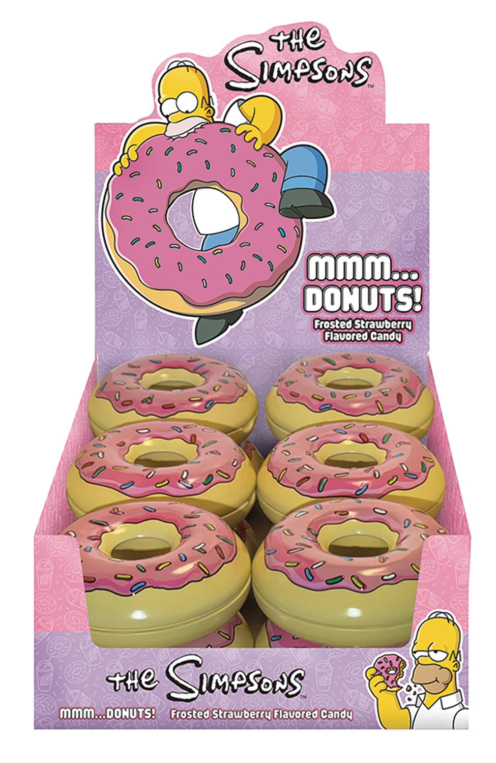 SIMPSONS DONUT TIN CANDY 12 Price is Per Piece DISPLAY (NET) (C: 1-1-2)