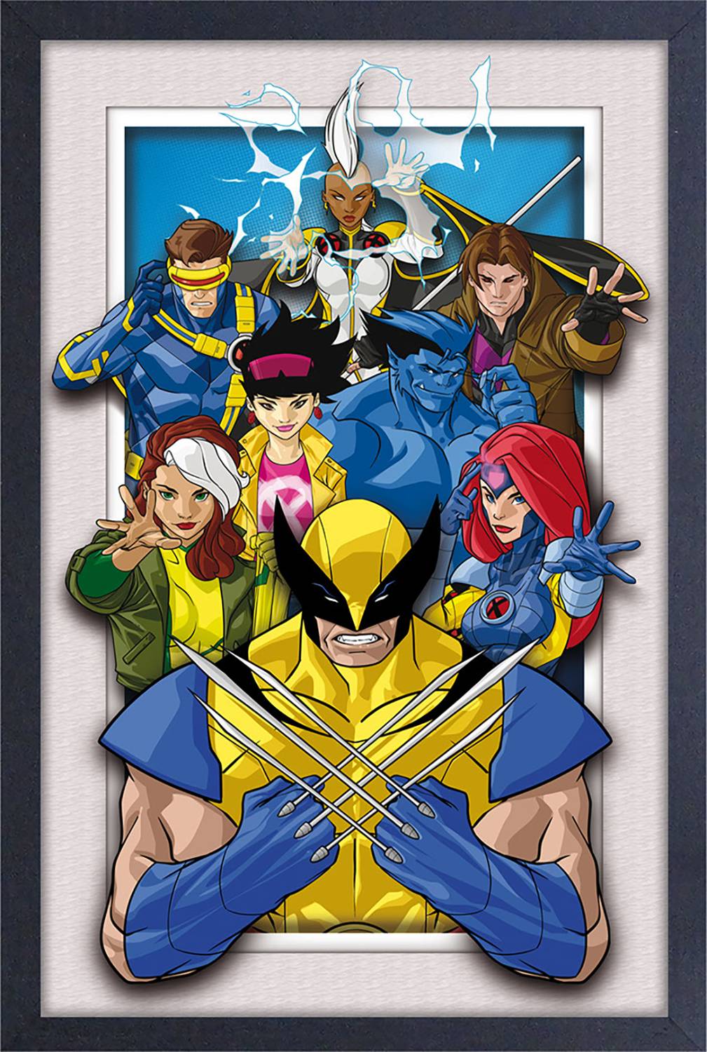 X-MEN ROSTER FRAMED FAUX MATTE PRINT (NET) (C: 1-1-2)