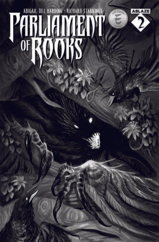 PARLIAMENT OF ROOKS #2 CVR B ABIGAIL JILL HARDING B&W (MR)