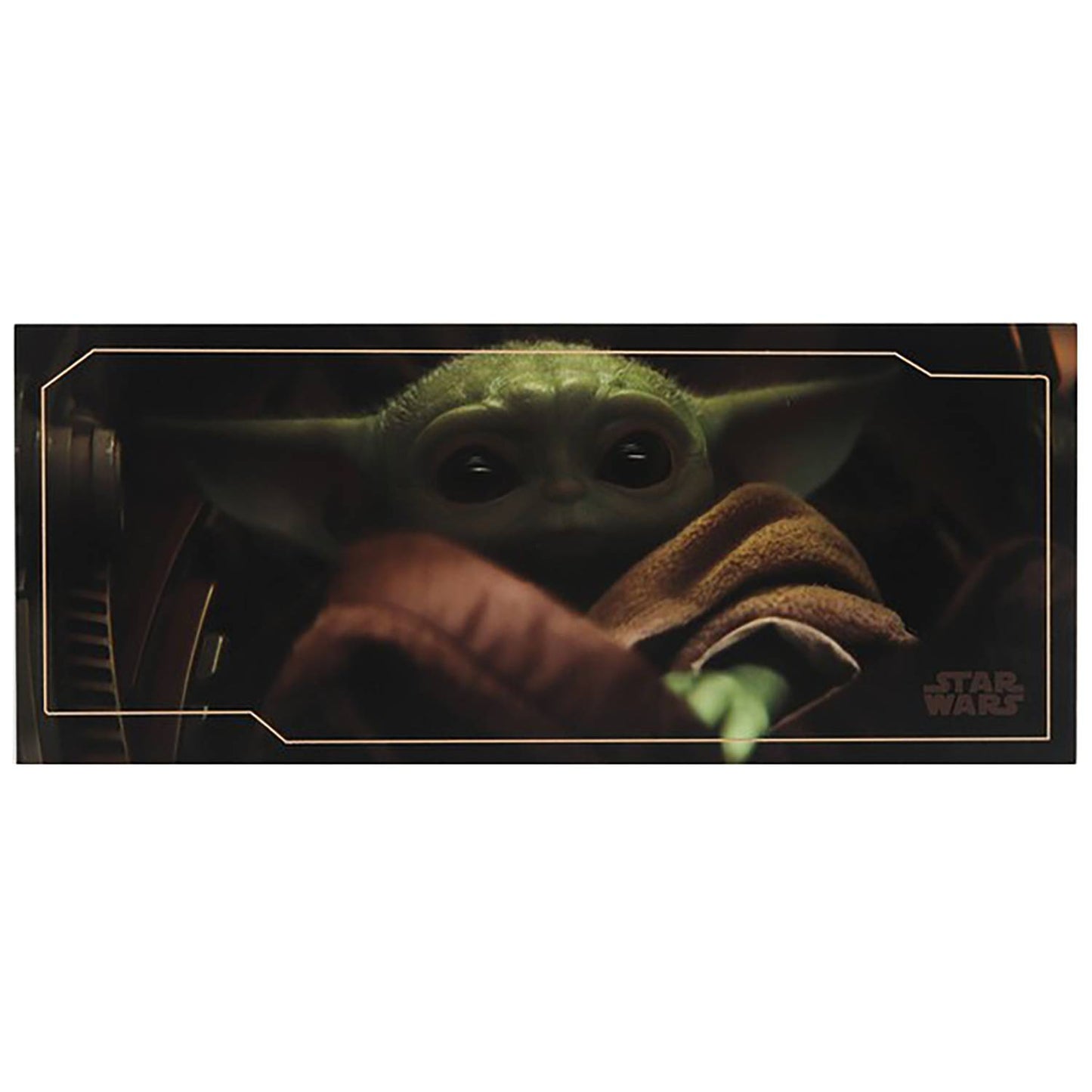 STAR WARS BABY YODA 22IN FLAT WOOD WALL DECOR (NET) (C: 1-1-