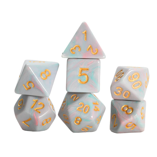 RPG DICE SET 7 UNICORN TEAL (C: 0-1-2)