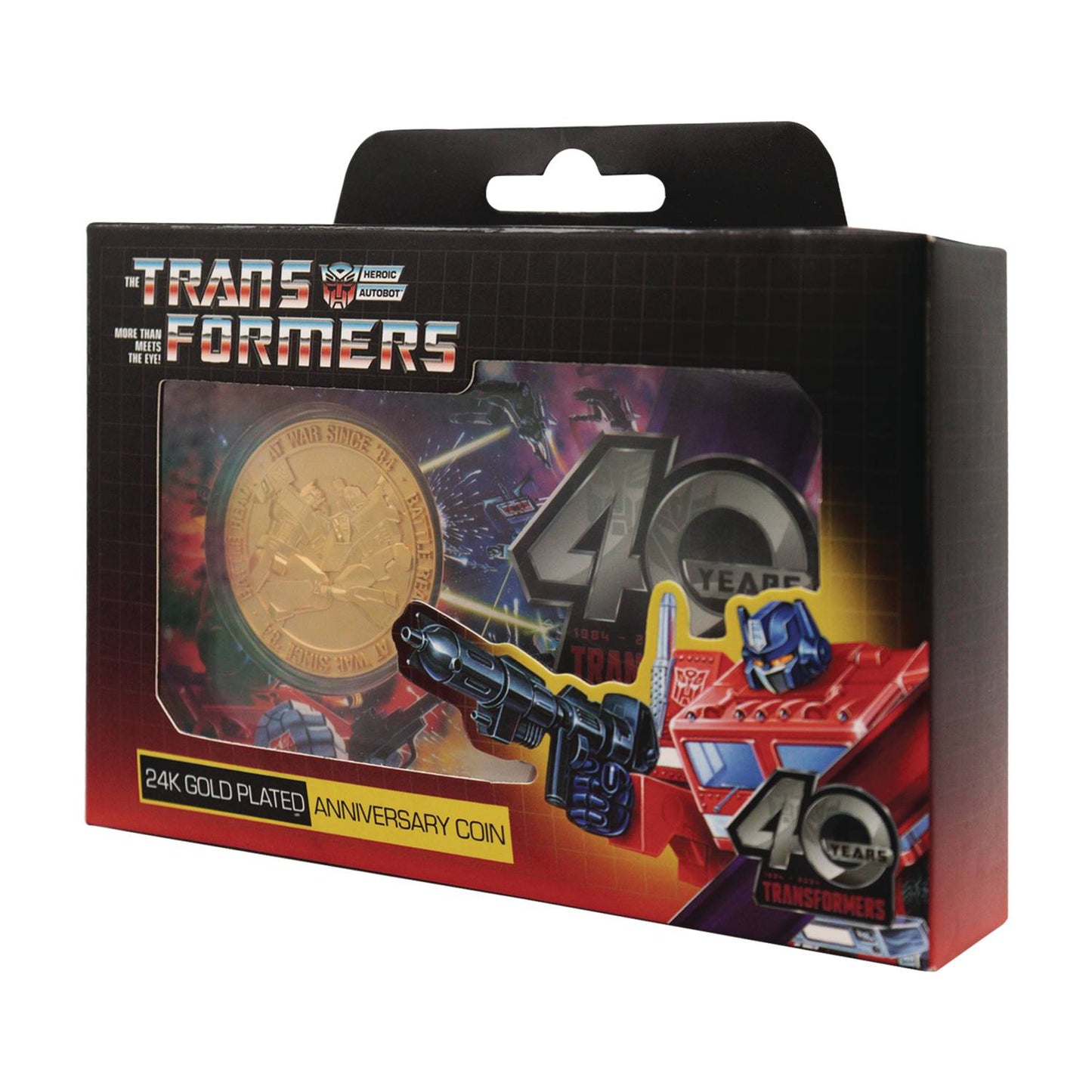 TRANSFORMERS 40TH ANNIVERSARY 24K GOLD PLATED COIN (NET)