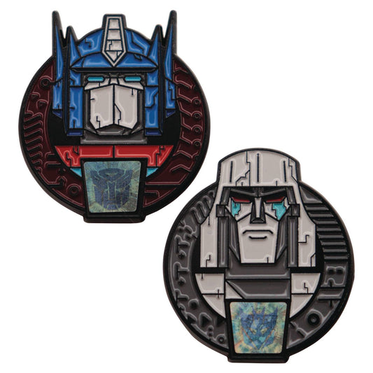 TRANSFORMERS 40TH ANNIVERSARY TWIN SET OF PIN BADGES (NET)