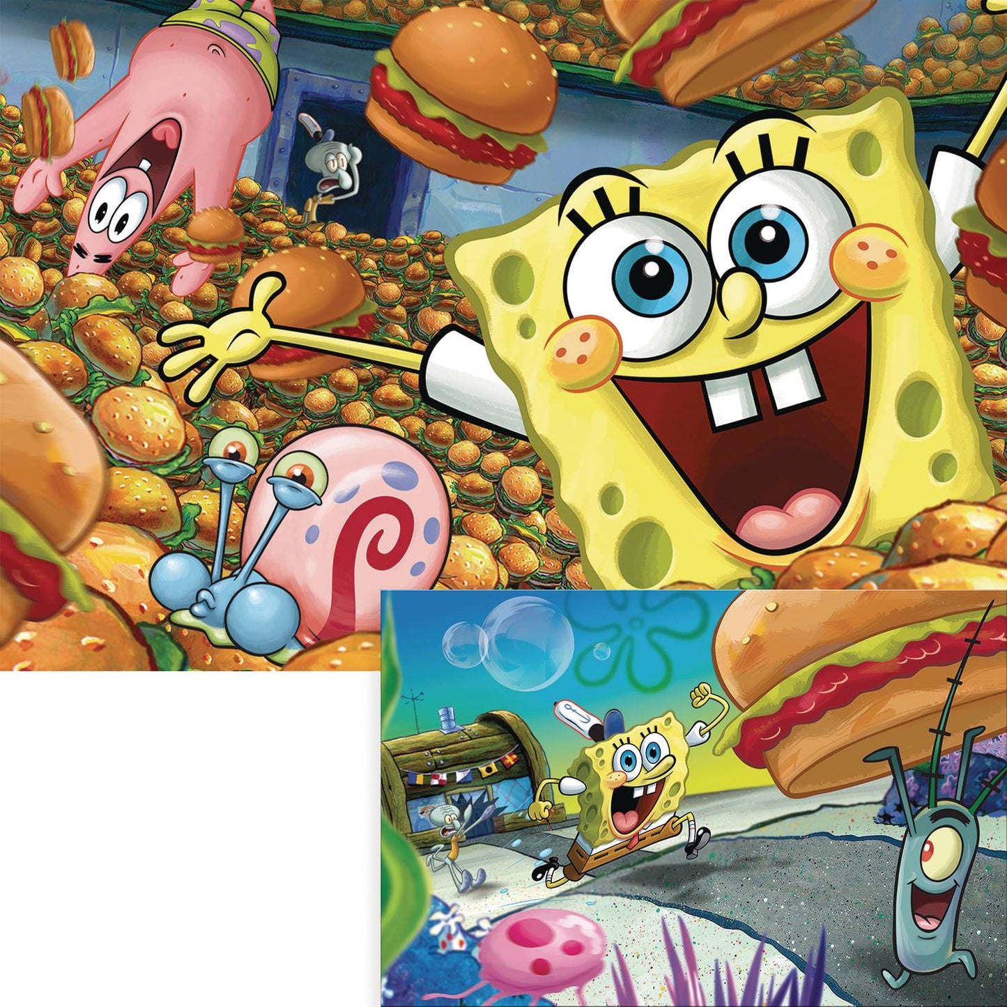 SPONGEBOB SQUAREPANTS 150PC DOUBLE-SIDED 3D/2D PUZZLE (NET)