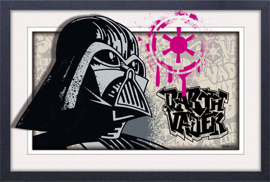 STAR WARS DARTH VADER GRAFFITI 11X18 FAUX MATTE PRINT (NET)