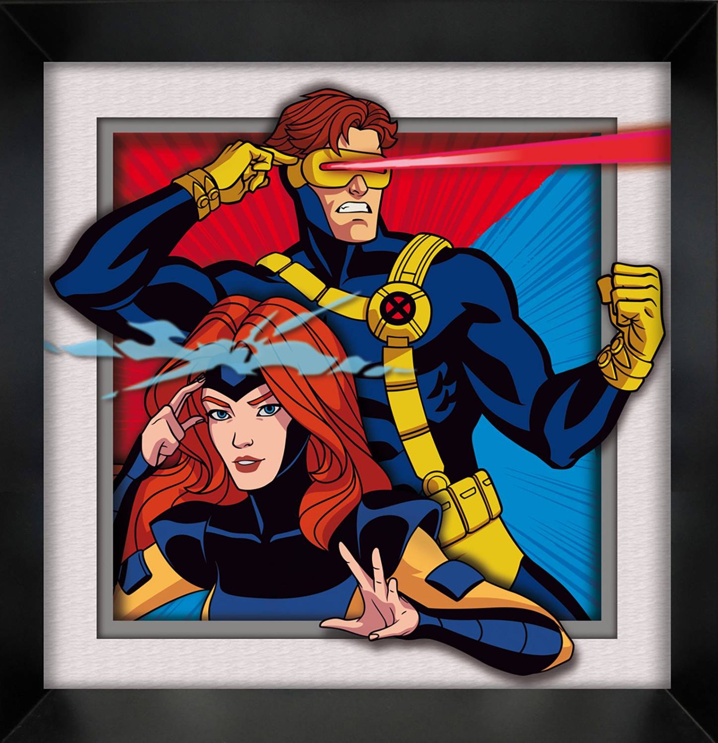 X-MEN CYCLOPS & JEAN POWER COUPLE 11X18 FAUX MATTE PRINT (NE