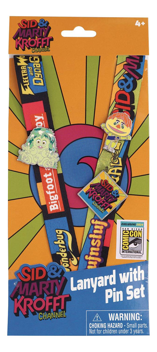 SID AND MARTY KROFFT LANYARD & PIN SET (NET) (C: 1-1-2)