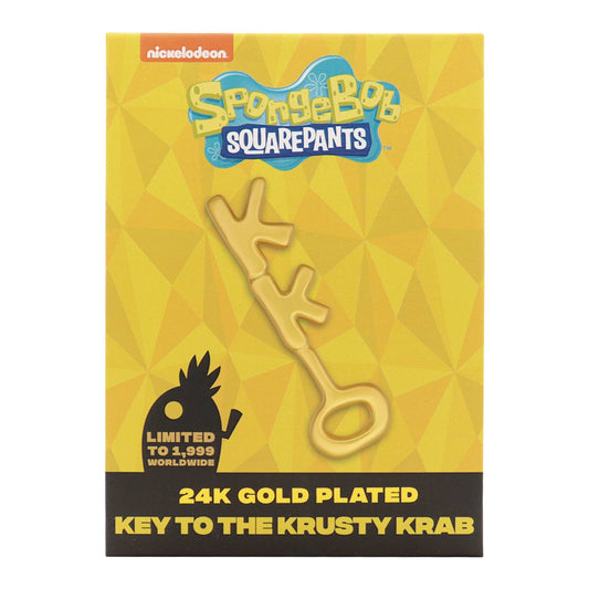 SPONGEBOB SQUAREPANTS 24K GOLD PLTD REPLICA KRUSTY KRAB KEY  (expected:12/18/2024)