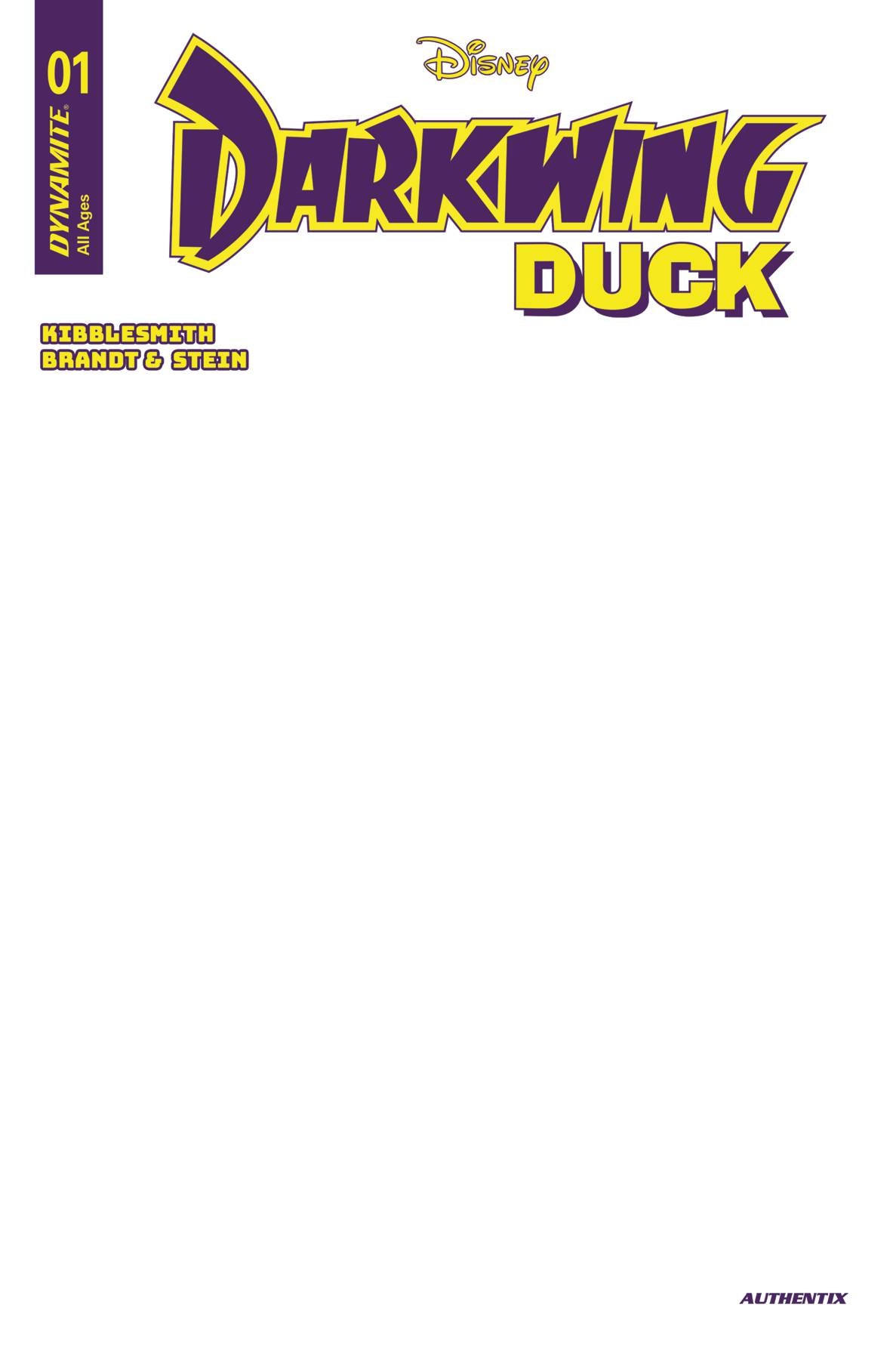 DARKWING DUCK #1 CVR H BLANK AUTHENTIX (C: 1-0-0)