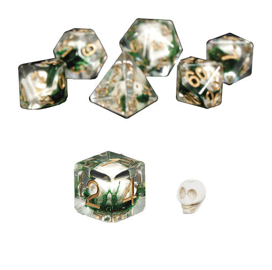 RESIN DICE SKULL 7PC DICE SET (NET) (C: 1-1-2)