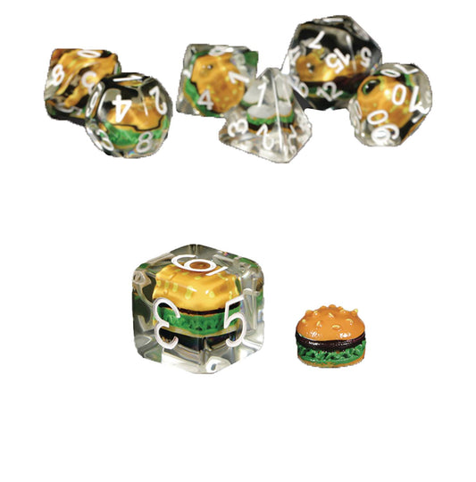 RESIN DICE HAMBURGER 7PC SET (NET) (C: 1-1-2)