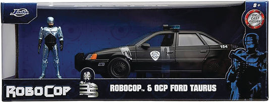 ROBOCOP 1986 FORD TAURUS CHROME W/ FIG 1/24 DIE-CAST VEHICLE